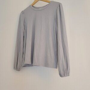 Baby blue Bubble sleeve Top